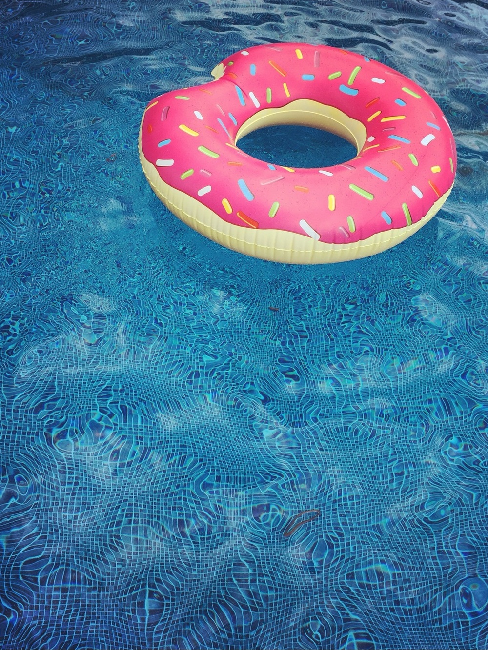 Kids Pink Donut Swim Ring with Sprinkles